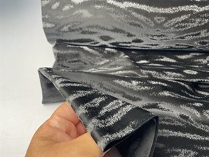 Imiteret læder - blød og luksus zebraprint i sort